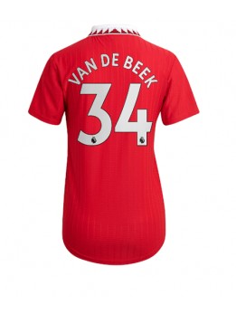 Manchester United Donny van de Beek #34 Heimtrikot für Frauen 2022-23 Kurzarm